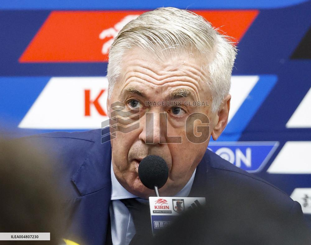 Football: Friendly between Japan and Brazil