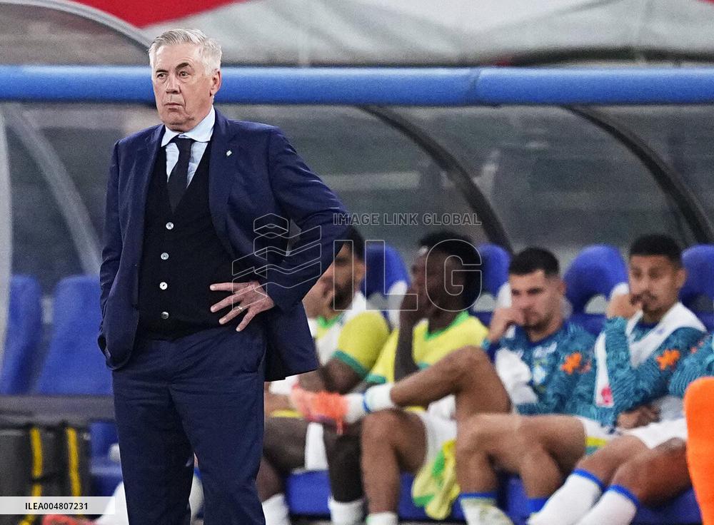 Football: Friendly between Japan and Brazil