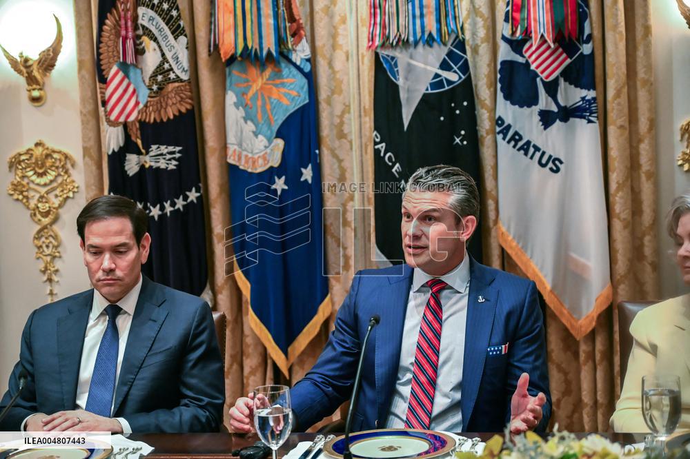 Trump Hosts a bilateral lunch with President Javier Gerardo Milei of Argentina