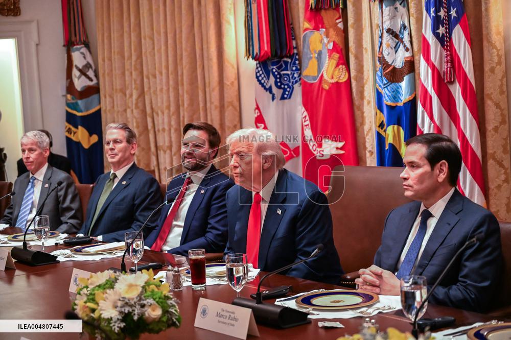Trump Hosts a bilateral lunch with President Javier Gerardo Milei of Argentina