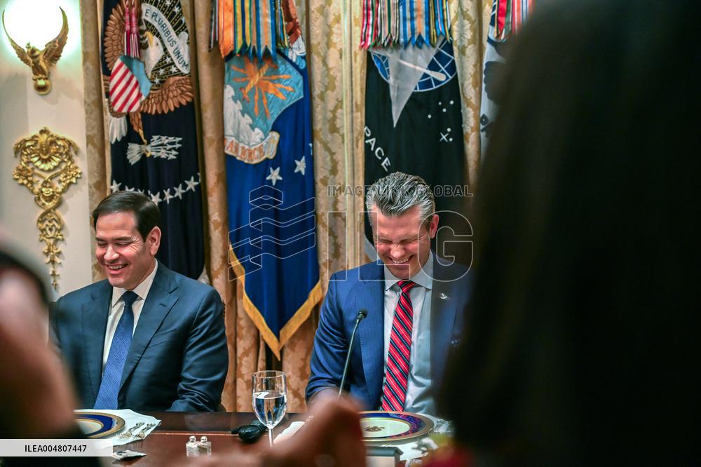 Trump Hosts a bilateral lunch with President Javier Gerardo Milei of Argentina