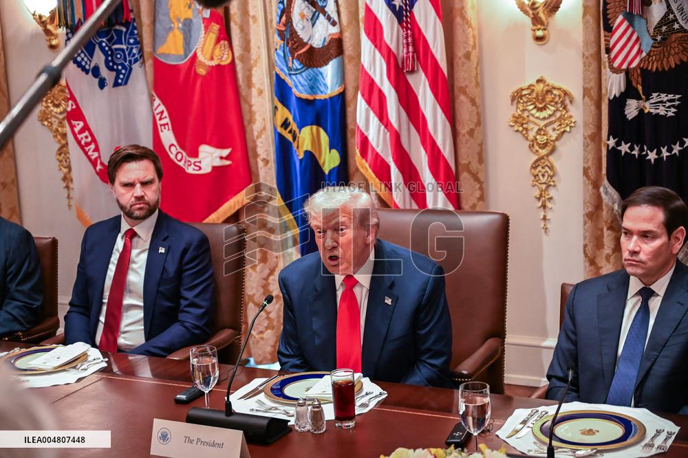 Trump Hosts a bilateral lunch with President Javier Gerardo Milei of Argentina