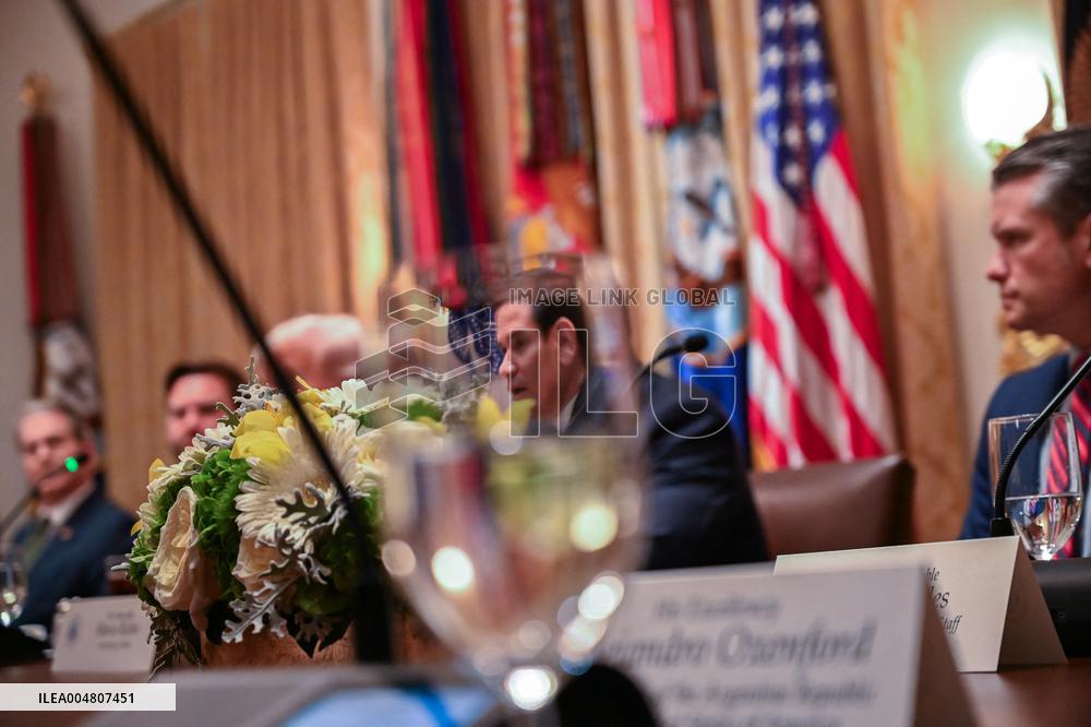 Trump Hosts a bilateral lunch with President Javier Gerardo Milei of Argentina