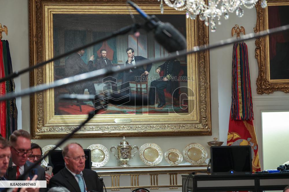 Trump Hosts a bilateral lunch with President Javier Gerardo Milei of Argentina