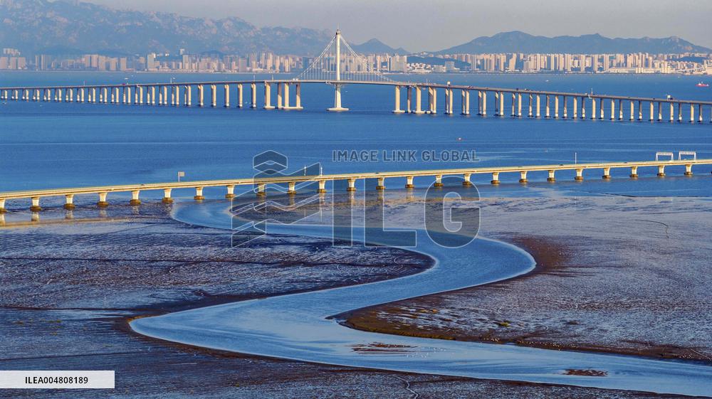 Jiaozhou Bay Bridge in Qingdao