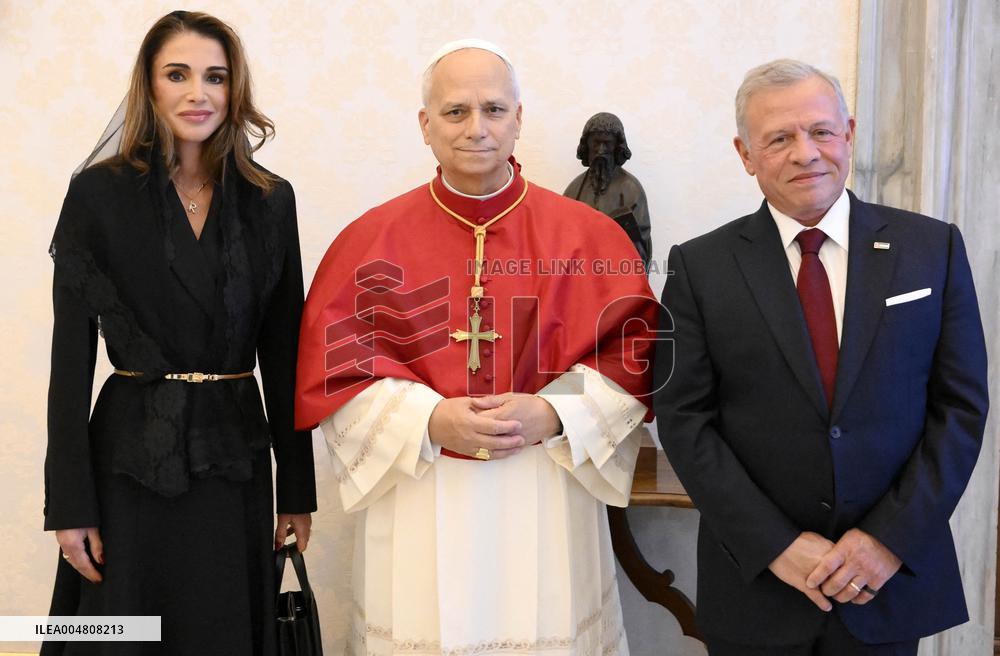Pope Leo XIV Meets King and Queen of Jordan - Vatican