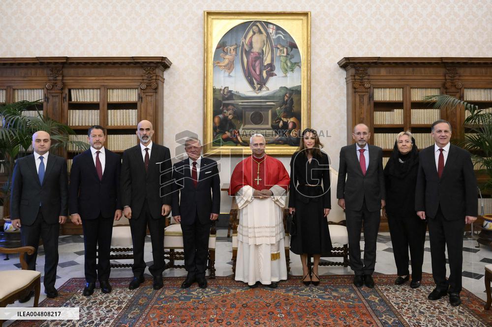Pope Leo XIV Meets King and Queen of Jordan - Vatican