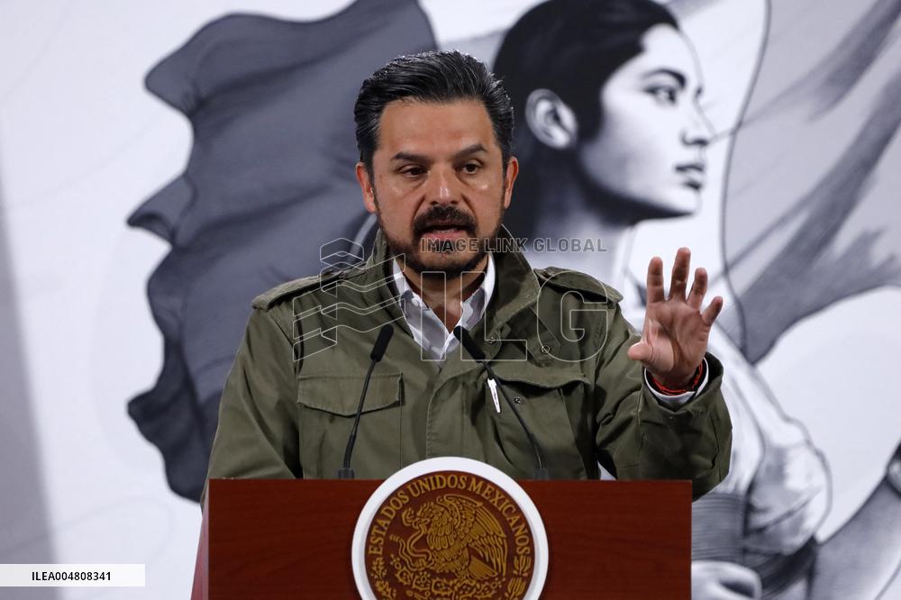 Mexican President Claudia Sheinbaum Holds Briefing Conference - Mexico