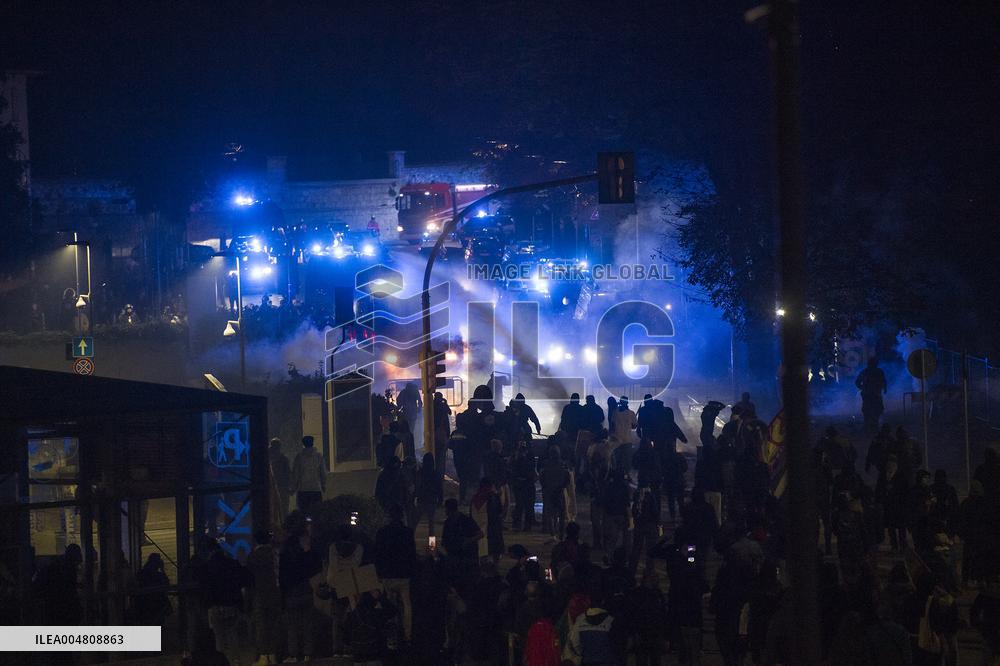 Demonstration Against the Italy-Israel Match - Italy