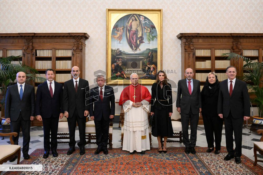 Pope Leo XIV Receives King and Queen of Jordan - Rome