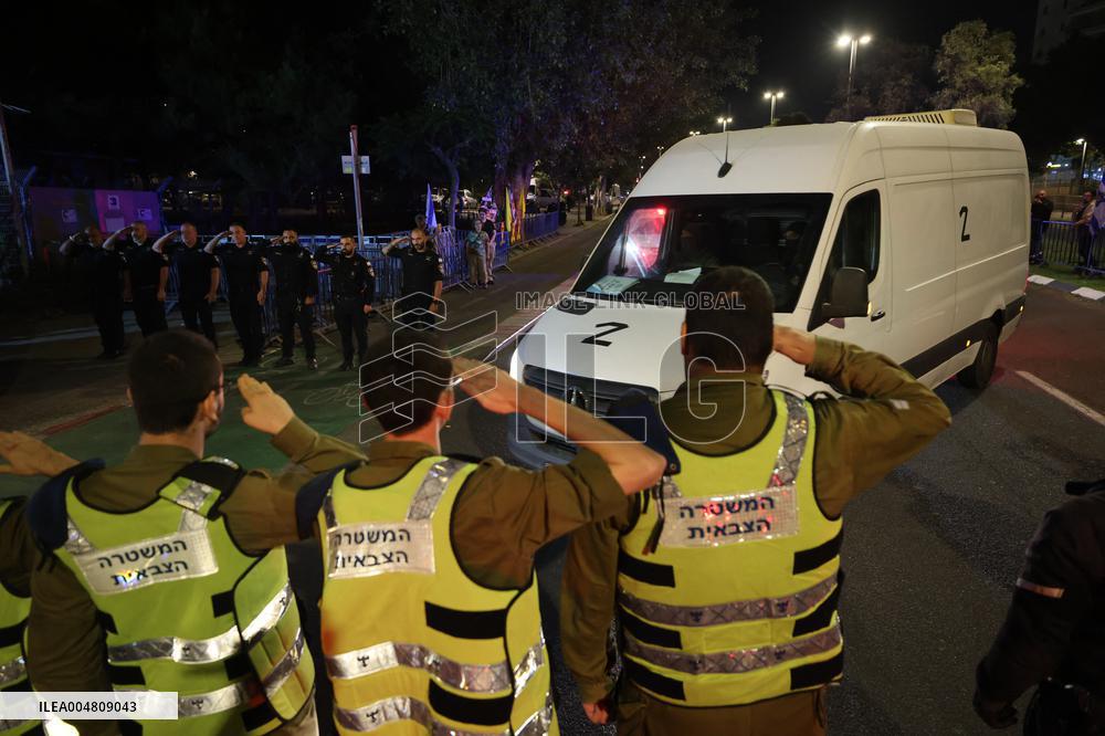 Bodies of Hostages Arrive at A Forensic Institute - Tel Aviv