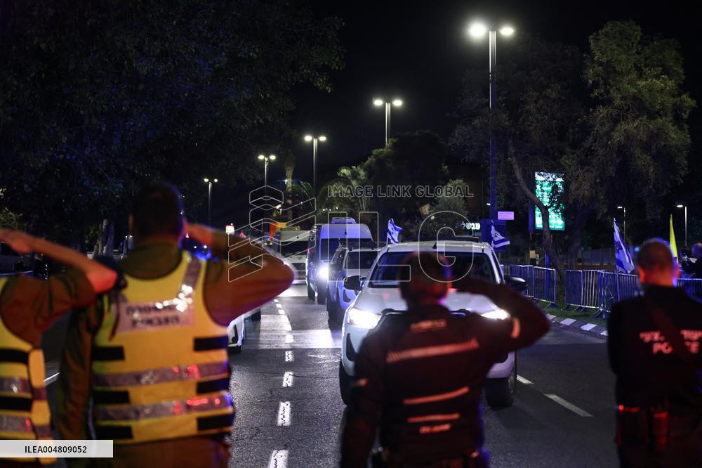 Bodies of Hostages Arrive at A Forensic Institute - Tel Aviv
