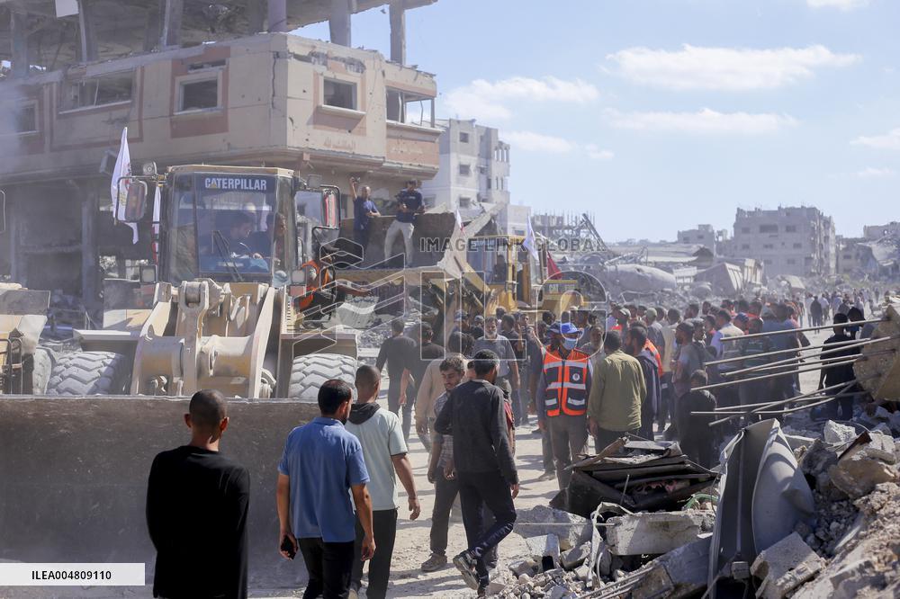 Gaza Streets Debris Removal