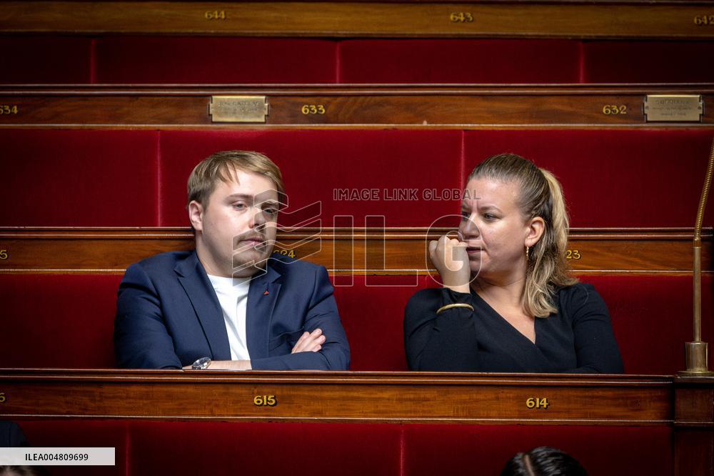 Session of questions to the government at The National Assembly - Paris AJ