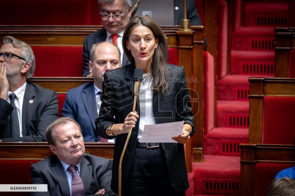 Session of questions to the government at The National Assembly - Paris AJ