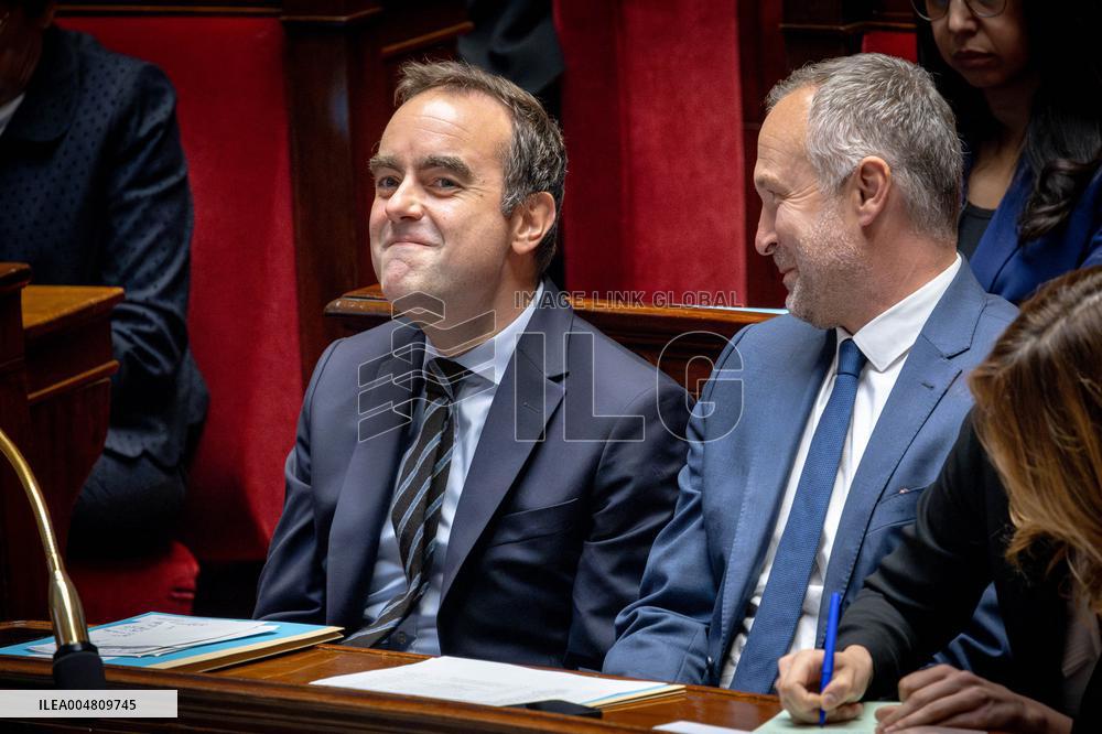 Session of questions to the government at The National Assembly - Paris AJ