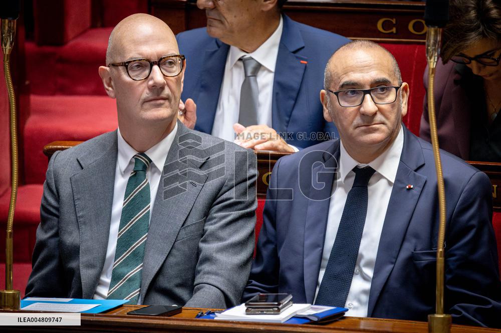 Session of questions to the government at The National Assembly - Paris AJ