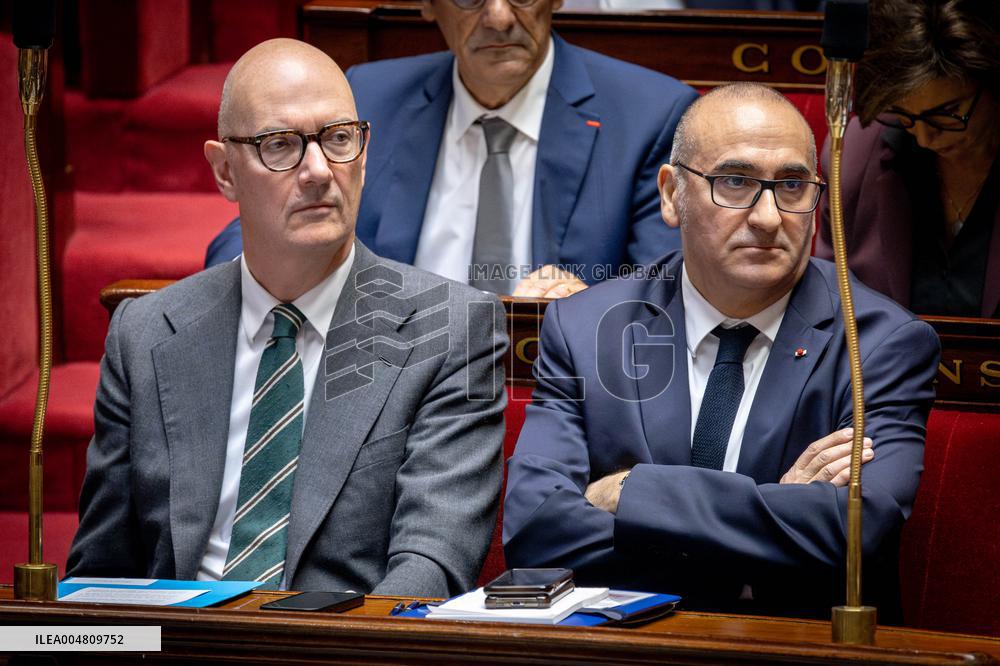 Session of questions to the government at The National Assembly - Paris AJ