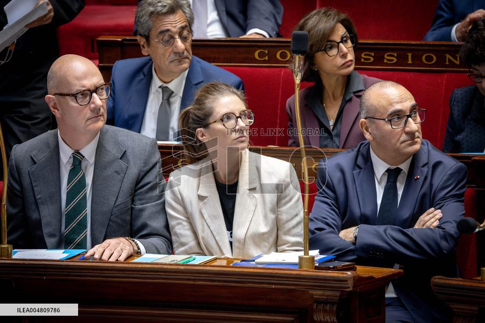Session of questions to the government at The National Assembly - Paris AJ