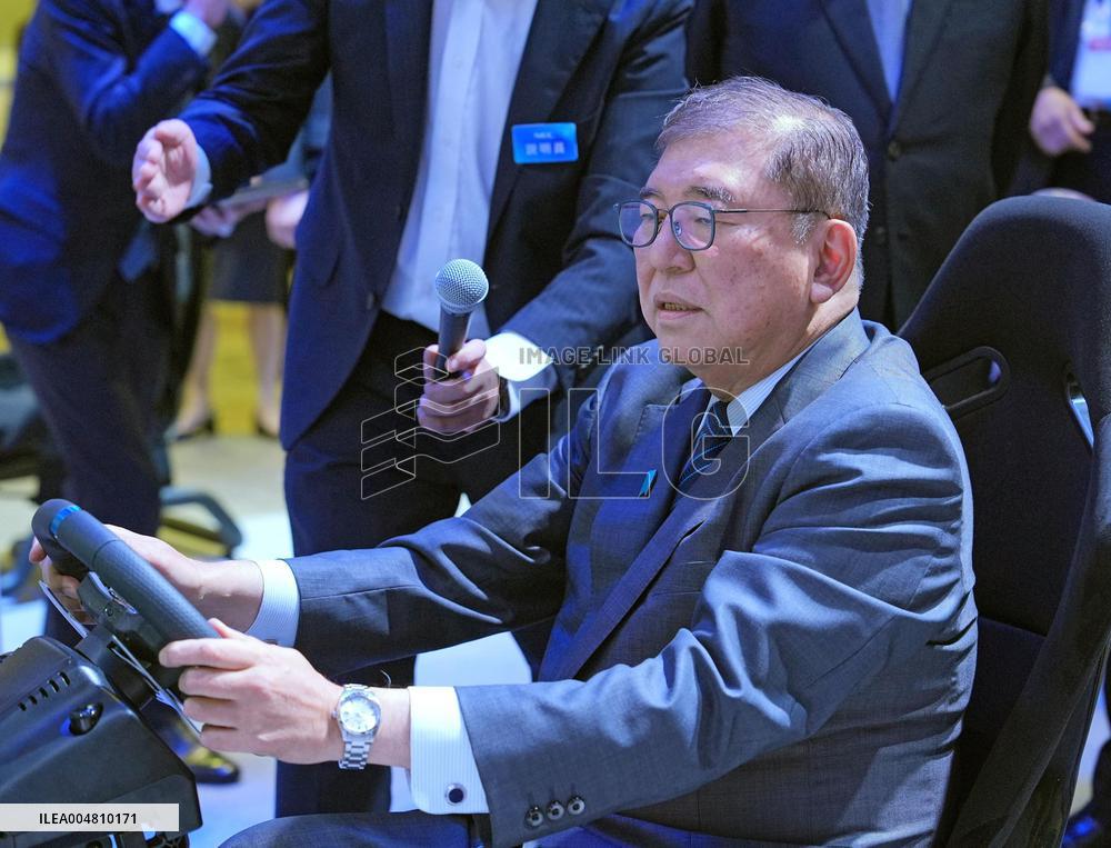 Japan PM Ishiba at electronics show