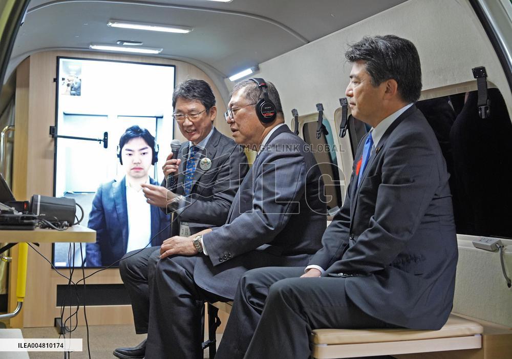 Japan PM Ishiba at electronics show
