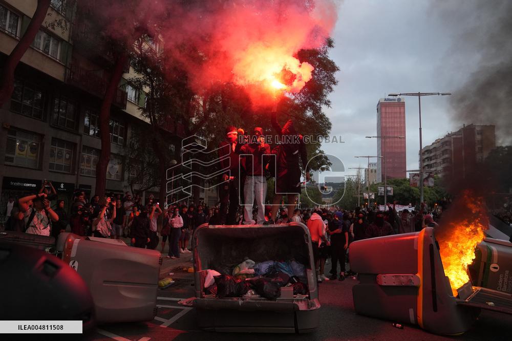 Unitary Demonstration in Barcelona in Favor of Palestine - Barcelona