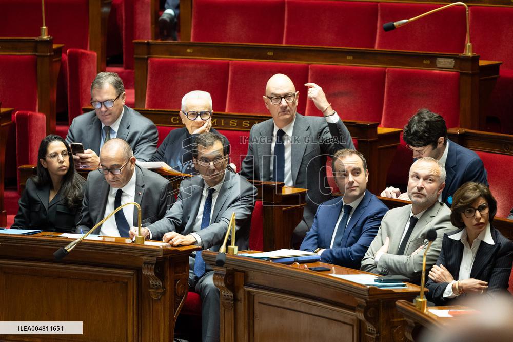 No-confidence motion against Prime Minister Lecornu government - Paris