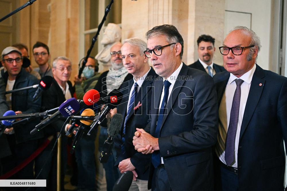 Motion de censure vote at the National Assembly in Paris FA
