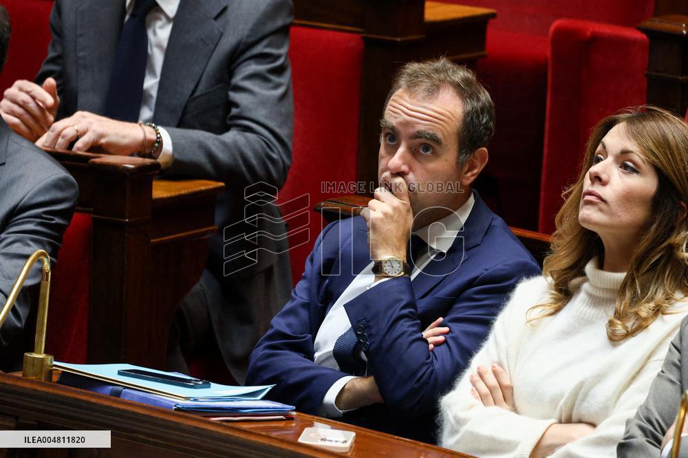 No-Confidence Motion Against Prime Minister Lecornu Government - Vote - Paris