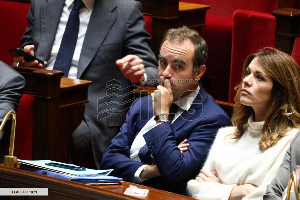 No-Confidence Motion Against Prime Minister Lecornu Government - Vote - Paris