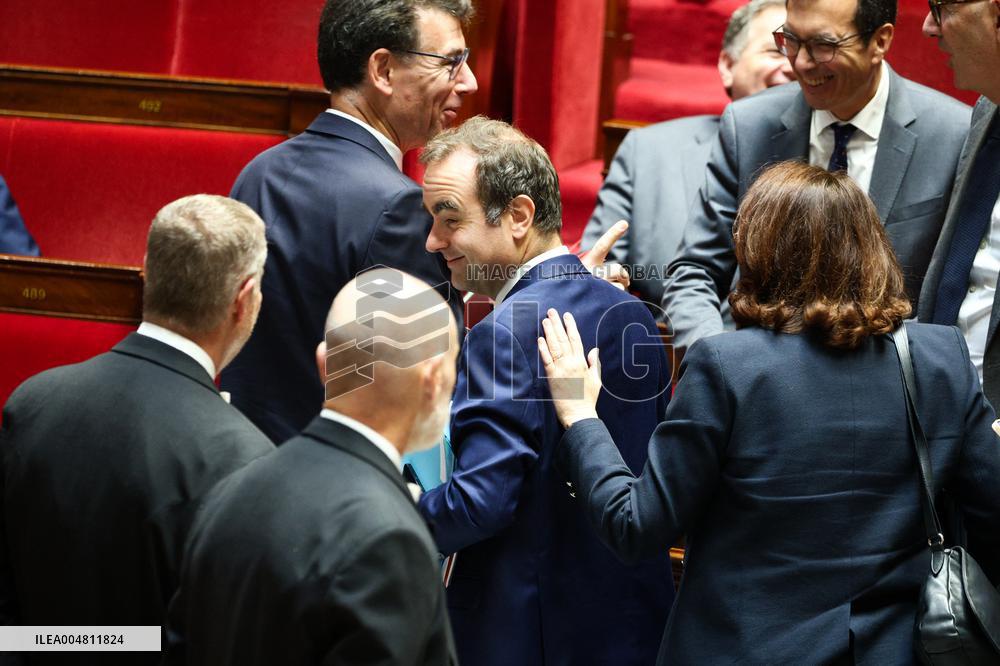 No-Confidence Motion Against Prime Minister Lecornu Government - Vote - Paris