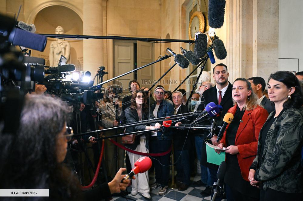 Motion de censure vote at the National Assembly in Paris FA