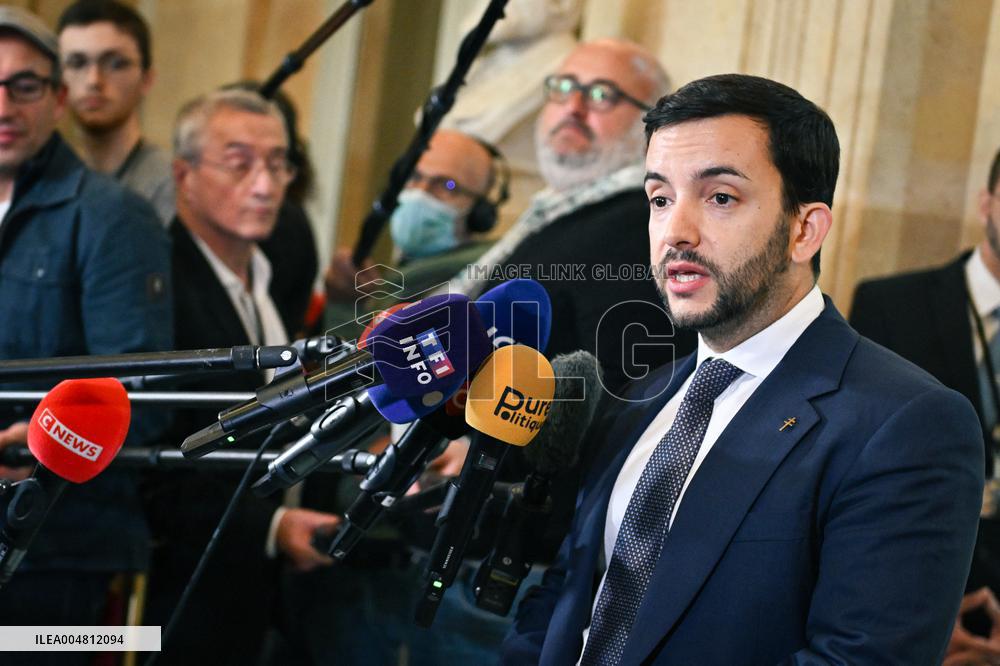 Motion de censure vote at the National Assembly in Paris FA