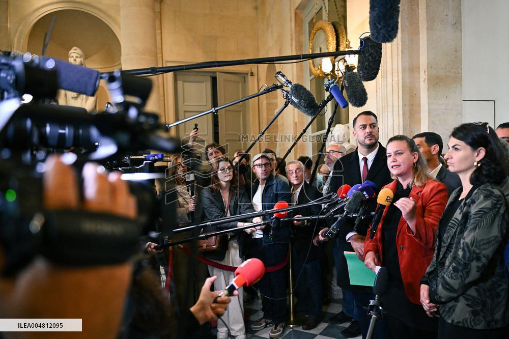 Motion de censure vote at the National Assembly in Paris FA