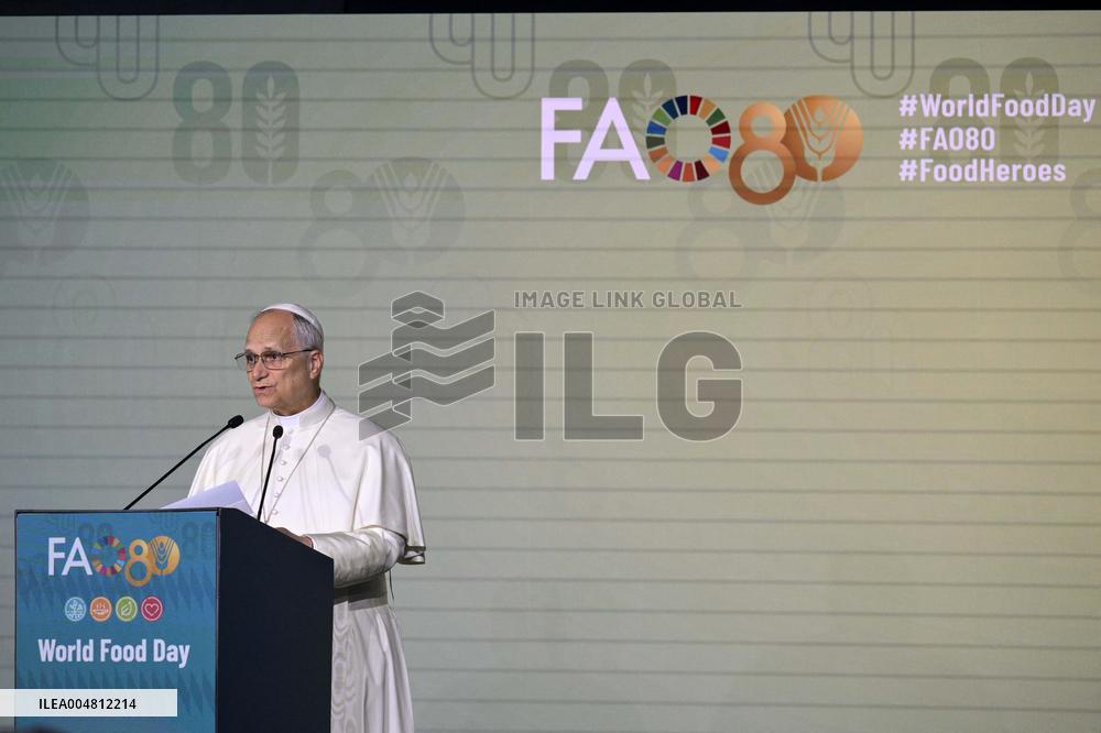 Pope Leo XIV Visits FAO on World Food Day - Rome