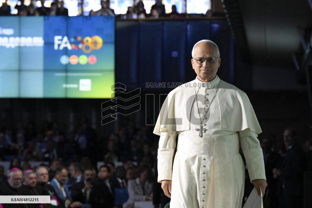 Pope Leo XIV Visits FAO on World Food Day - Rome