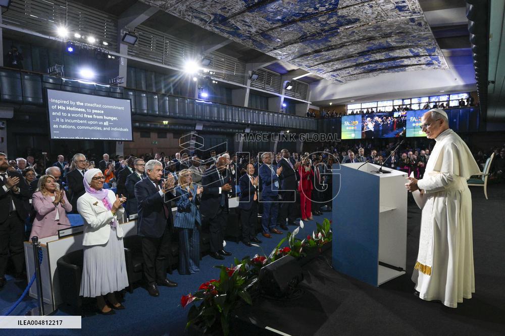 Pope Leo XIV Visits FAO on World Food Day - Rome