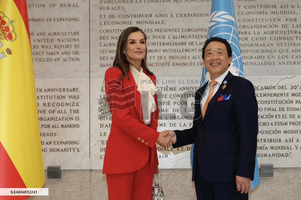 Queen Letizia Attends World Food Day 2025 Ceremony - Rome