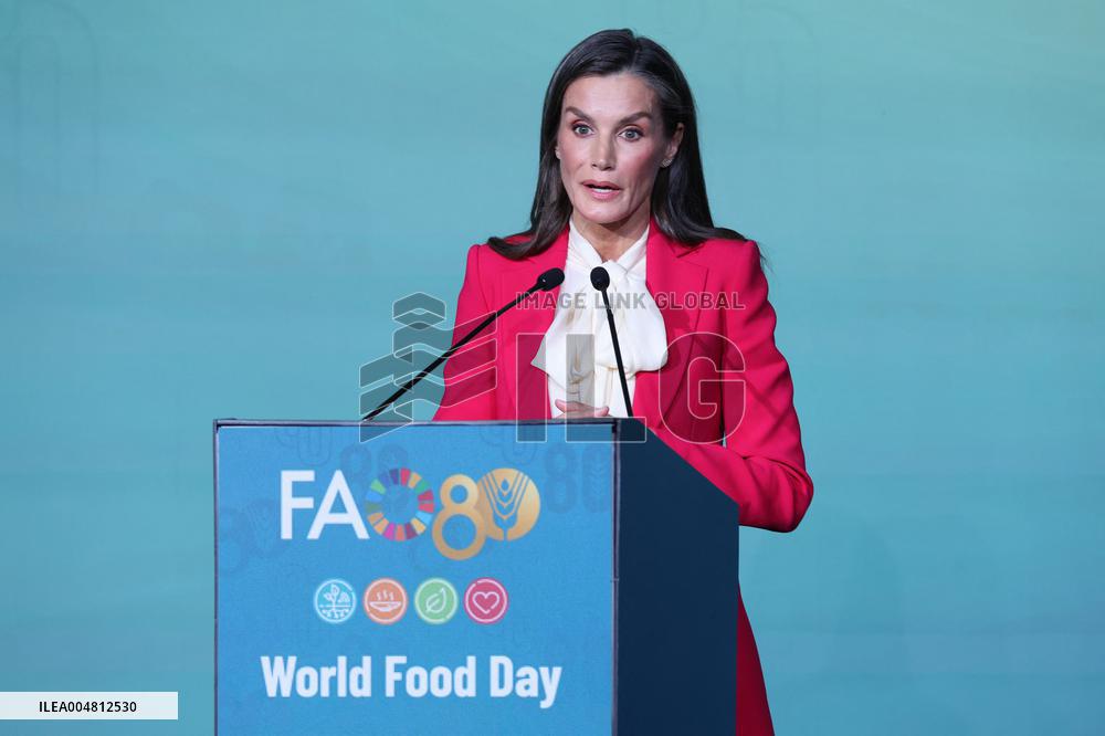 Queen Letizia Attends World Food Day 2025 Ceremony - Rome