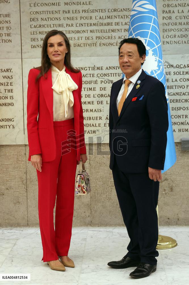 Queen Letizia Attends World Food Day 2025 Ceremony - Rome