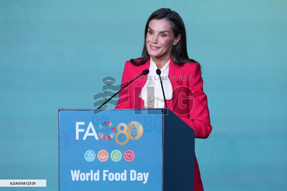 Queen Letizia Attends World Food Day 2025 Ceremony - Rome