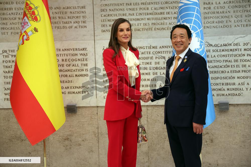 Queen Letizia Attends World Food Day 2025 Ceremony - Rome