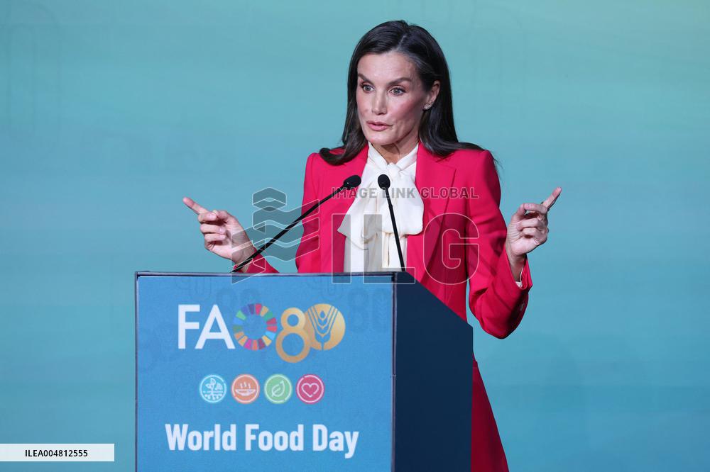 Queen Letizia Attends World Food Day 2025 Ceremony - Rome