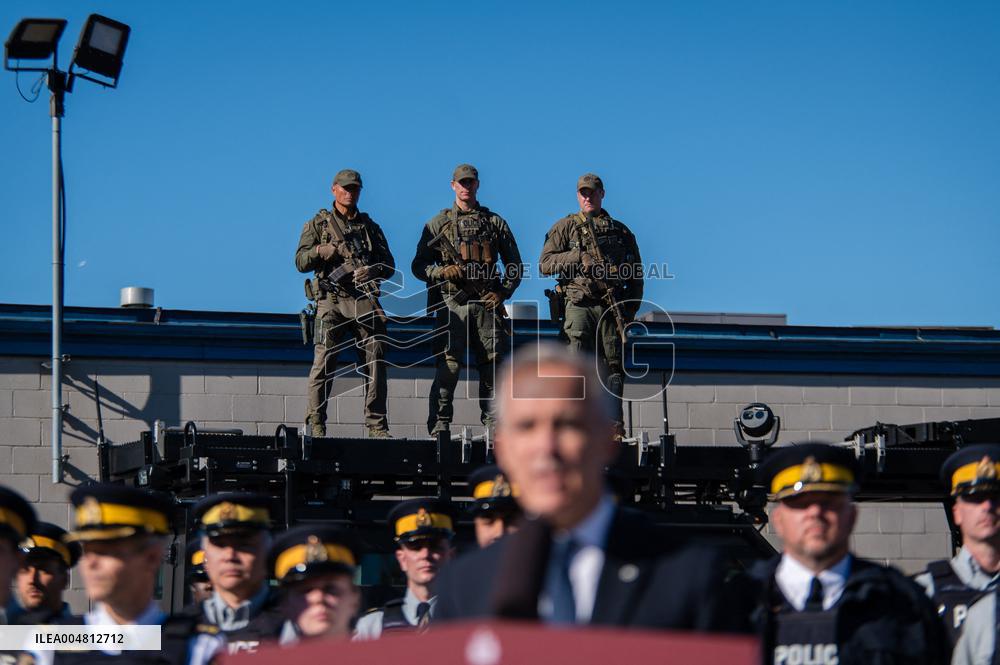 Mark Carney Visits an RCMP Detachment - Canada