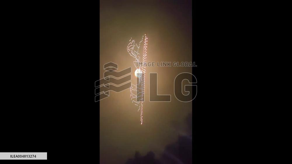 China: Drone Malfunction Sparks Fire at National Day Celebration