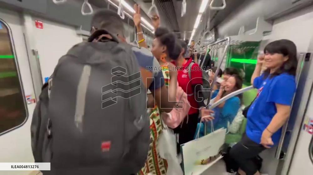 Japan: Angolan Staff Bring Joyful Farewell on One of Osaka Expo’s Last Trains