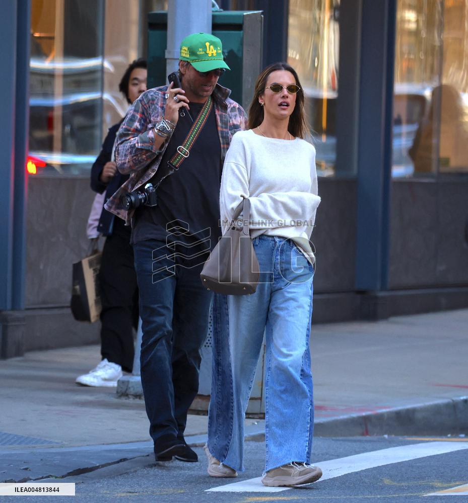 Alessandra Ambrosio with her boyfriend out in New York