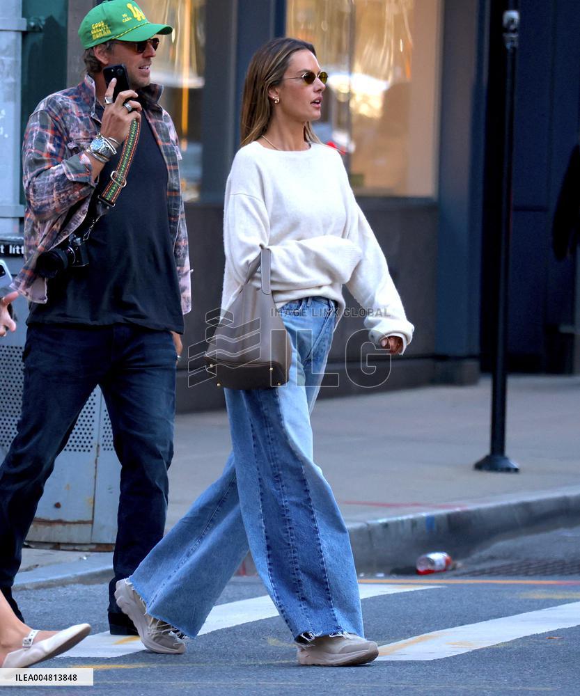 Alessandra Ambrosio with her boyfriend out in New York