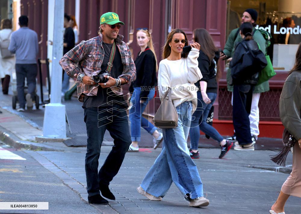 Alessandra Ambrosio with her boyfriend out in New York