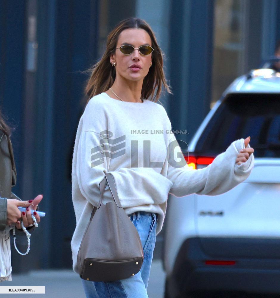 Alessandra Ambrosio with her boyfriend out in New York